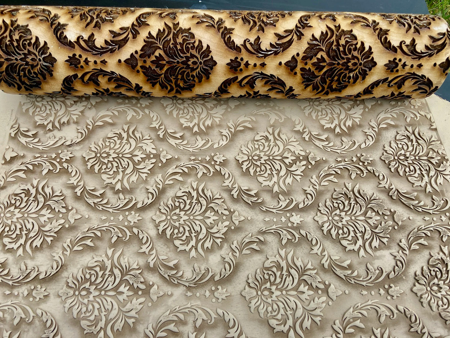 Twisted Floral 12 inch Rolling Pin