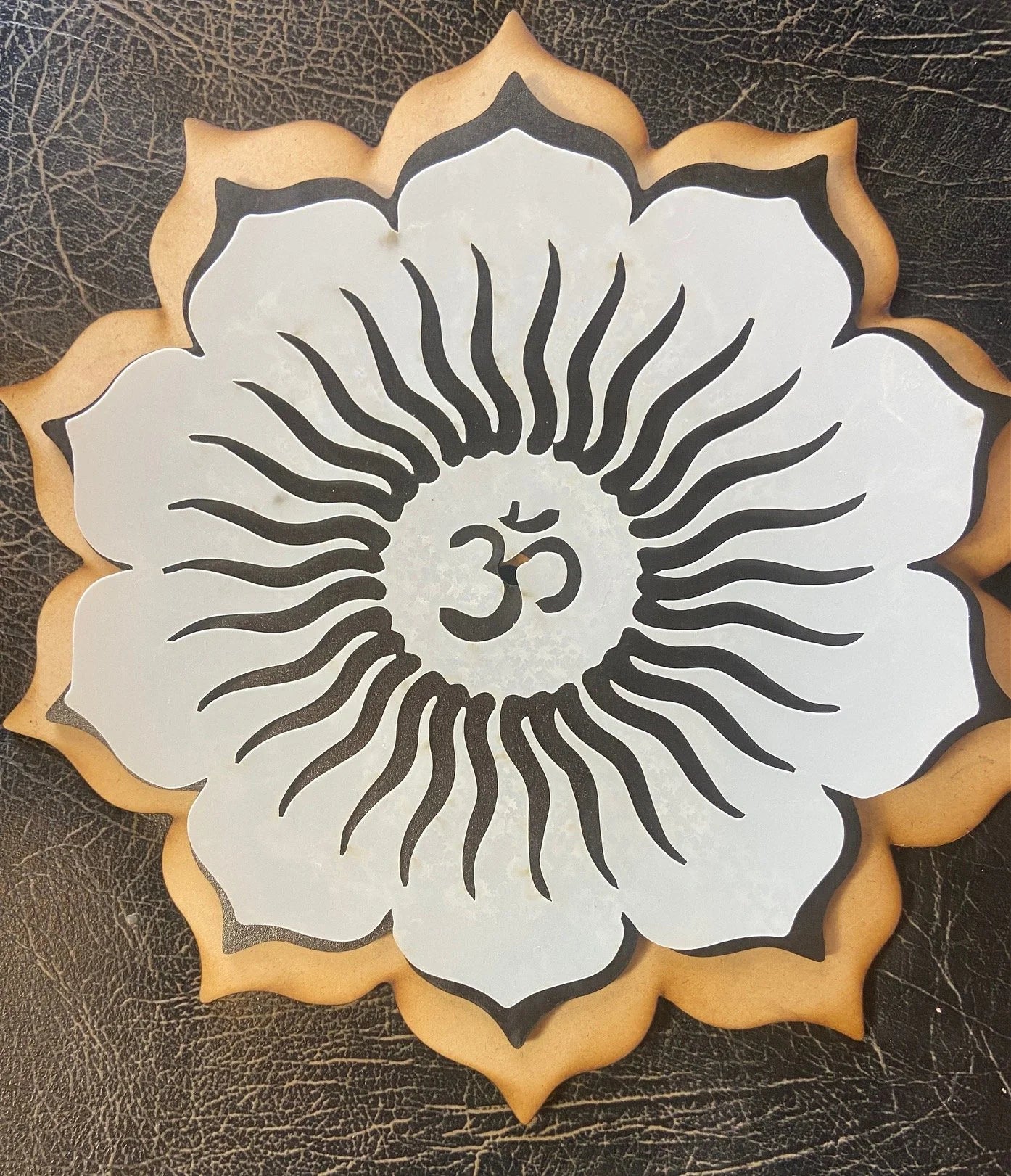 Lotus Yoga Stencil