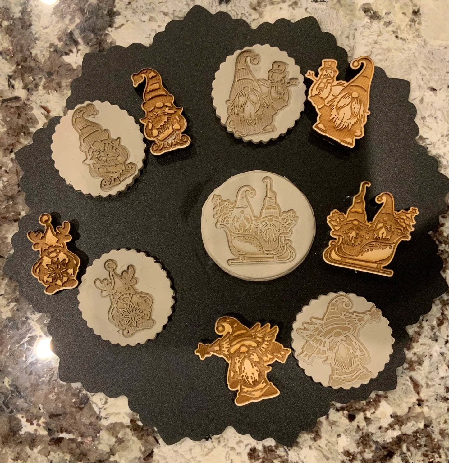 Holiday Gnomies Set of 5 Big Stamps