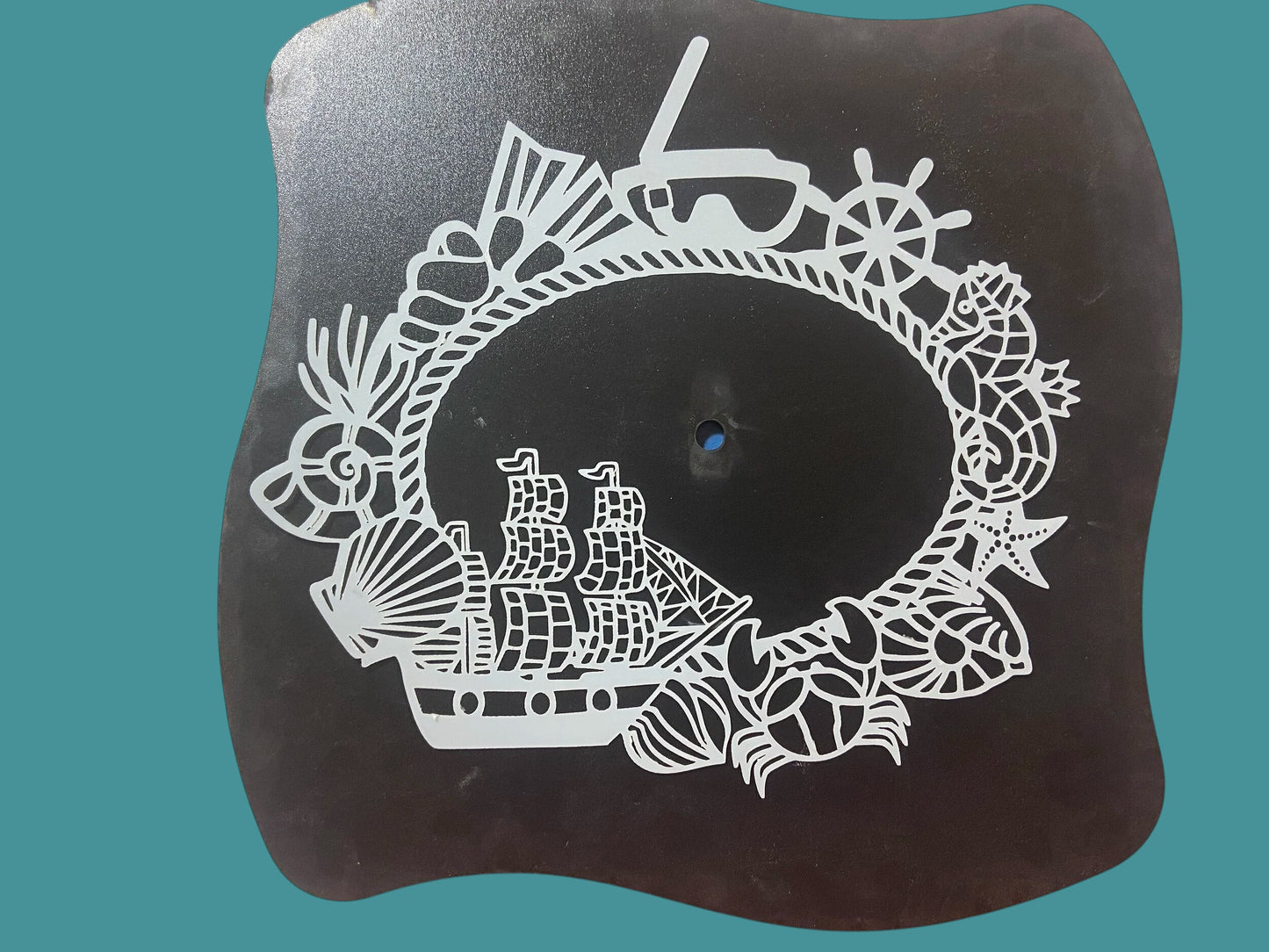 Ship and Shells Stencil
