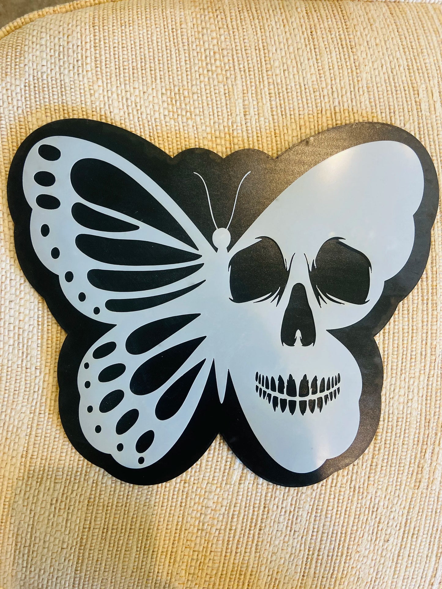 Butterfly Skull Stencil