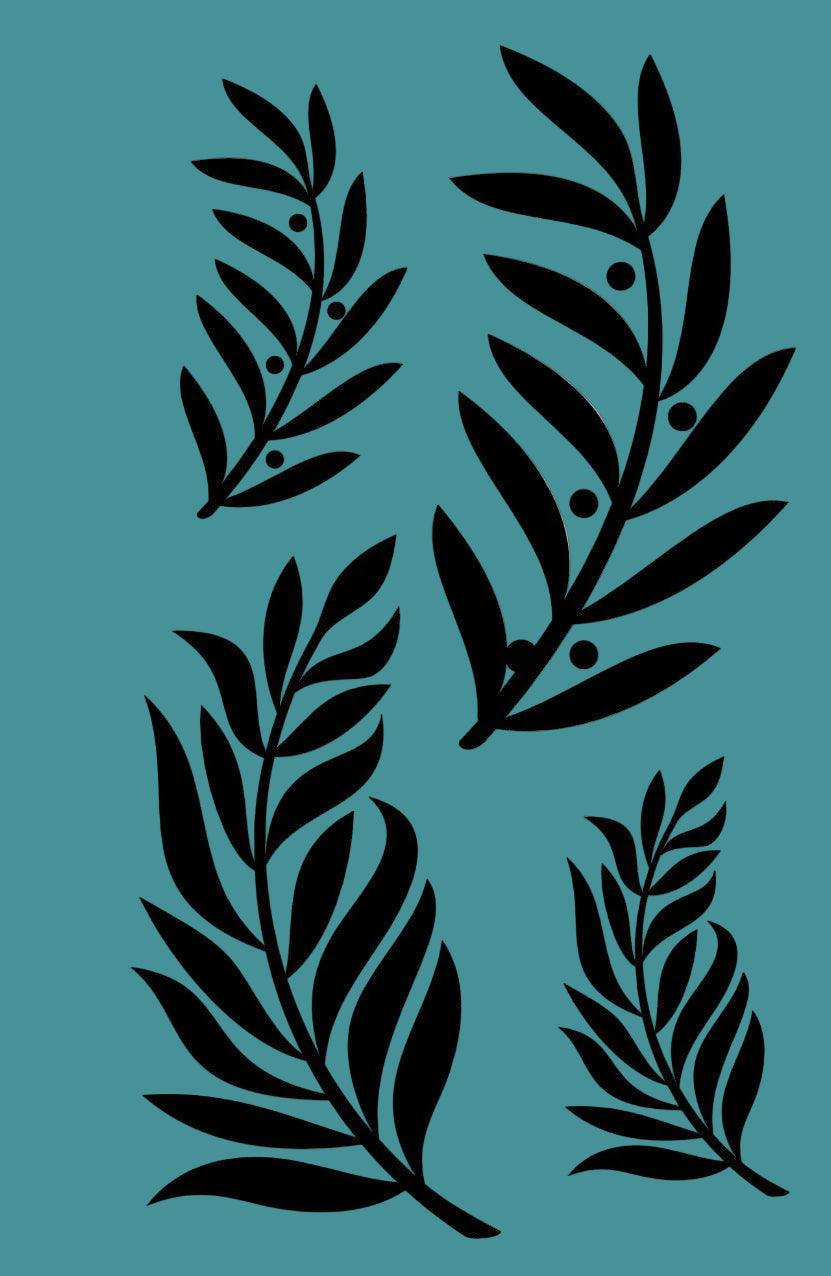 Shapely Floral Fern Stencils