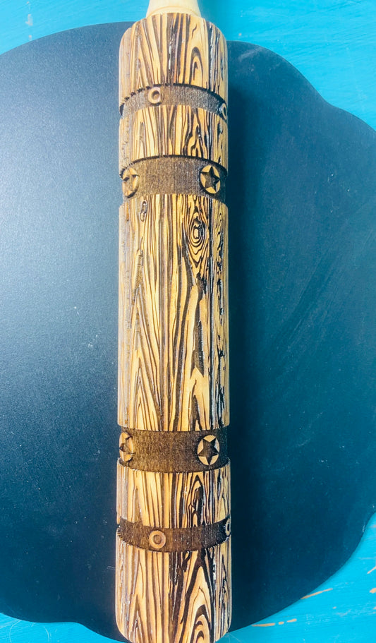 Whiskey Barrel Textured Rolling Pin