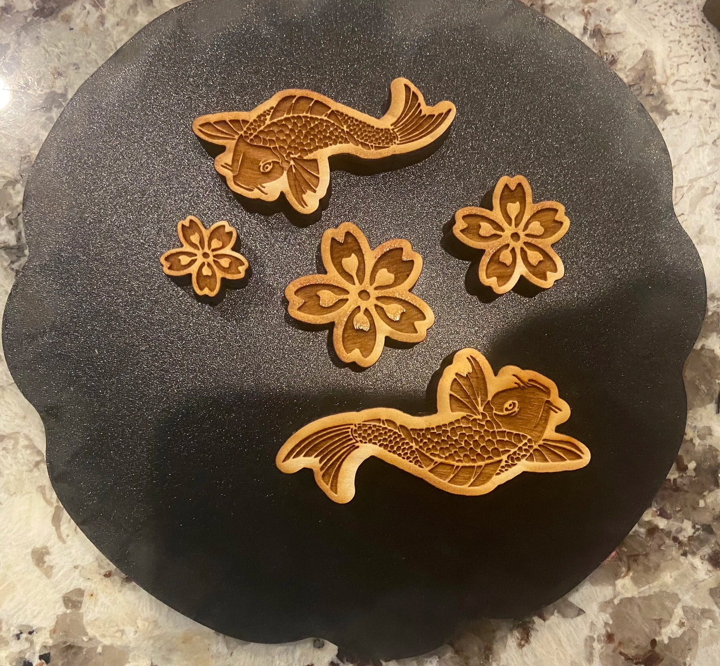Koi n Flowers Stamp Set