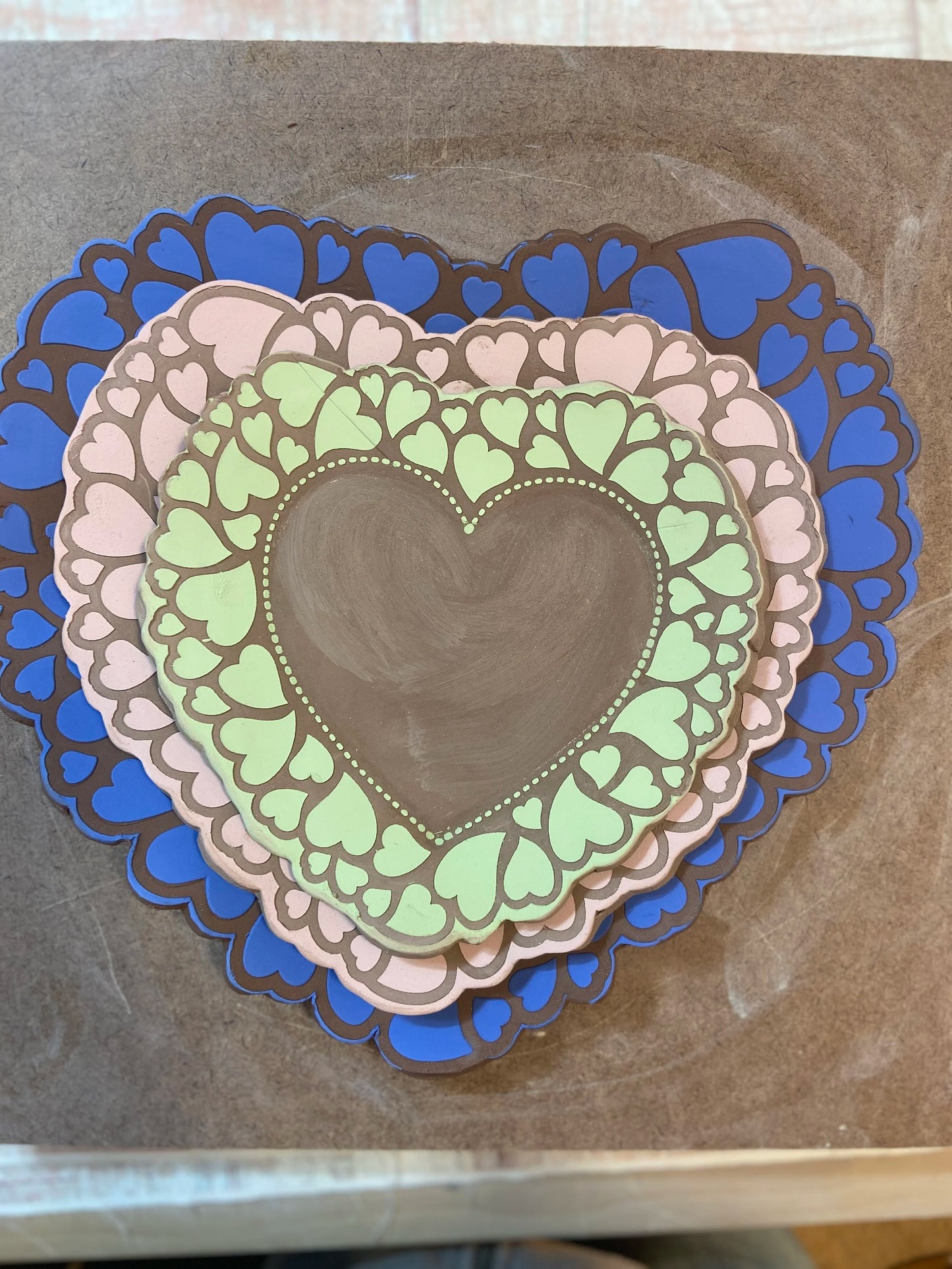Happy Hearts  Nesting Templates w/ Stencils Set