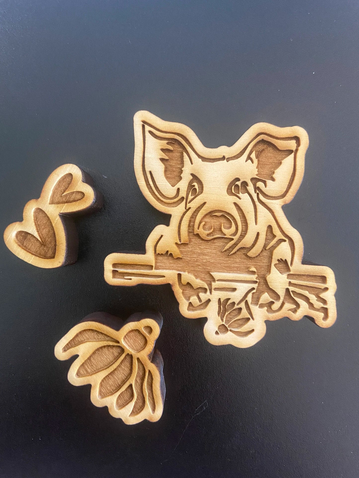 Ms Piggy 3 pc stamp set