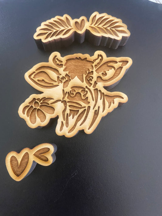 Ms MooMoo 3pc stamp set