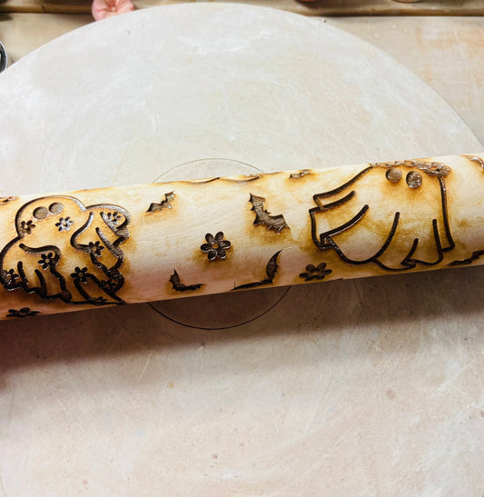 Daisy Ghost n Bats Rolling Pin 12 inch