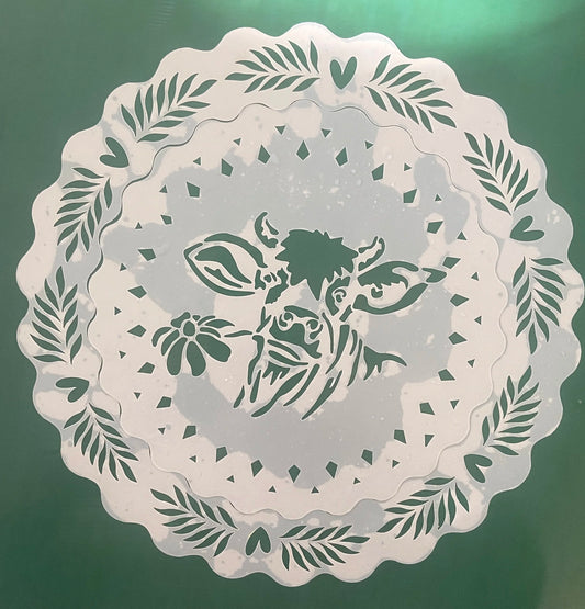 Ms MooMoo  2 piece Stencil