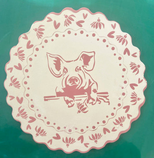 Ms Piggy  2 piece Stencil