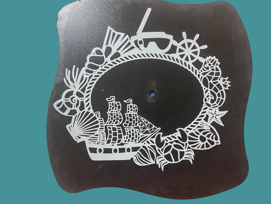 Ship and Shells Stencil