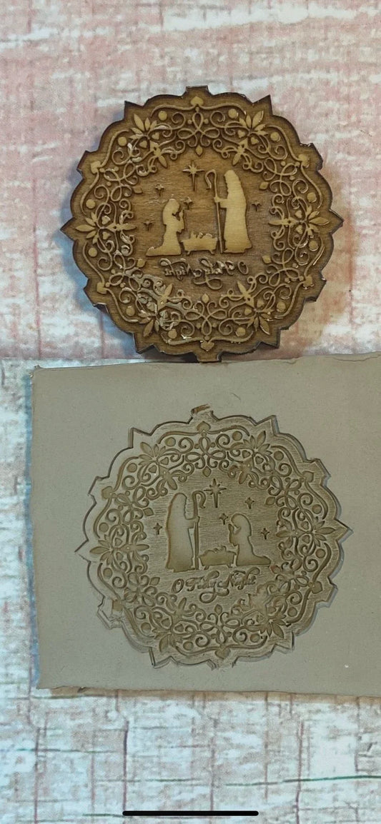Oh Silent Night Large 3 inch Stamp