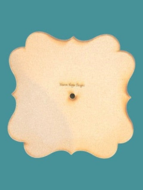Sharon Hoppe Designs Curvy Clover Curv-it clay LIP template for pottery draping with a central alignment hole