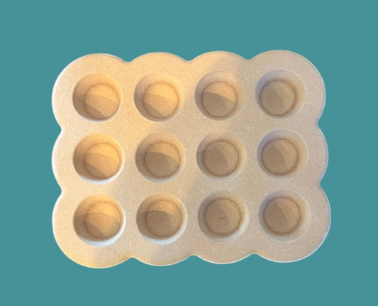 Sharon Hoppe Designs Crack me up Egg Tray with 12 circular cups for clay pottery and egg storage