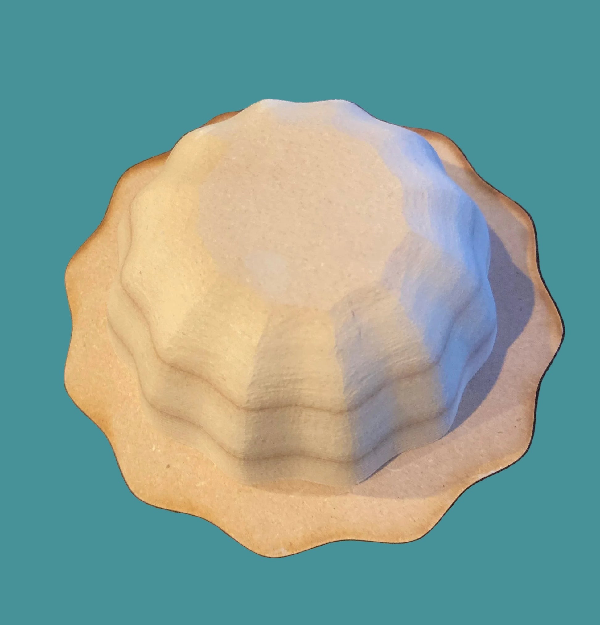Sharon Hoppe Designs Sea Urchin Curv-it deep ceramic form with organic wavy edges for hand-building clay bowls.