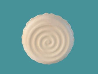 Sharon Hoppe Designs Twirl Me Pretty Spiral Dual Drape clay form for creating textured bowls with scalloped edges